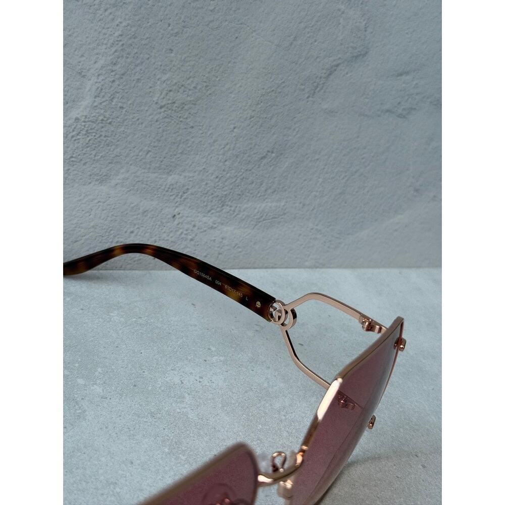NEW Gucci GG1564SA Oversized Pink Gold Sunglasses $650 - Picture 9 of 9